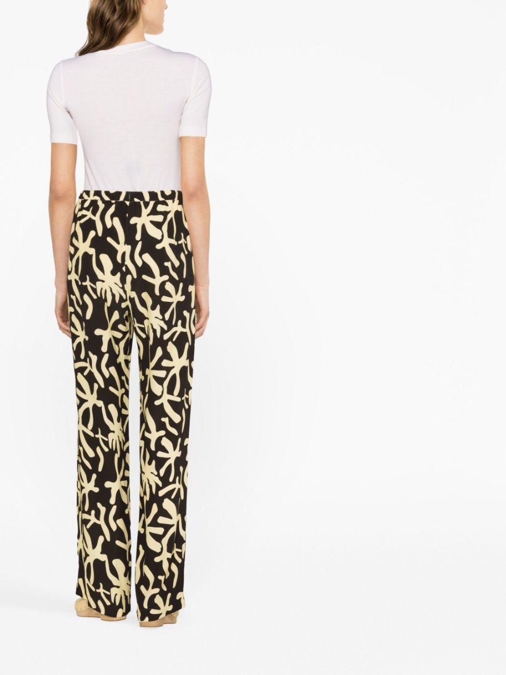 abstract-print drawstring trousers - 2