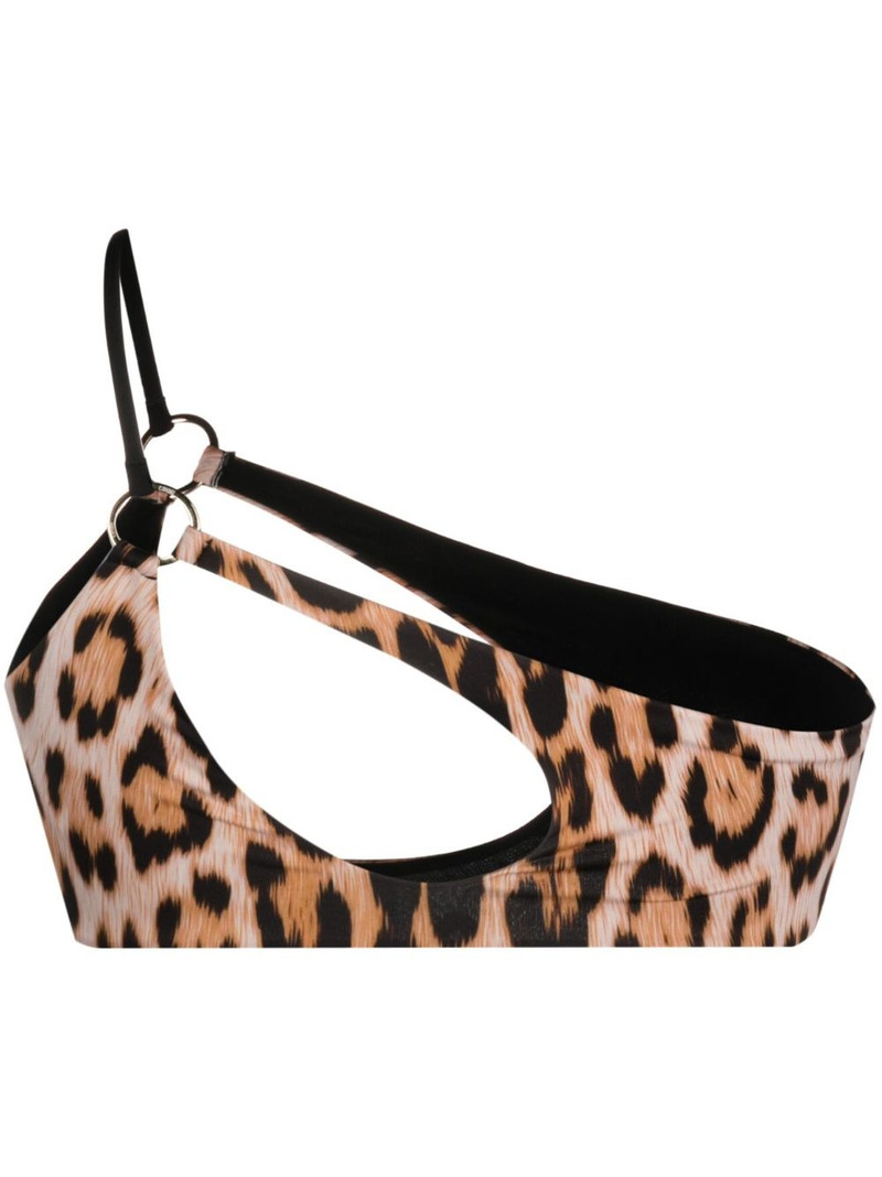 Roberto Cavalli leopard-print bikini top outlook