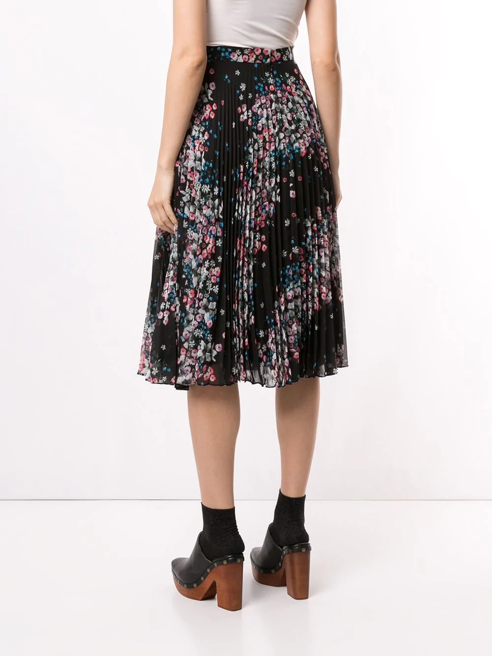 floral-print pleated skirt  - 4