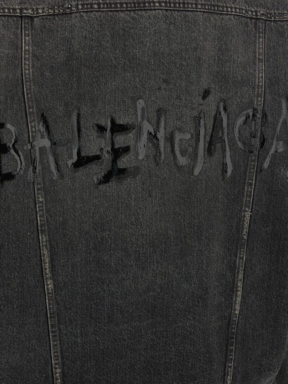 distressed denim jacket - 3