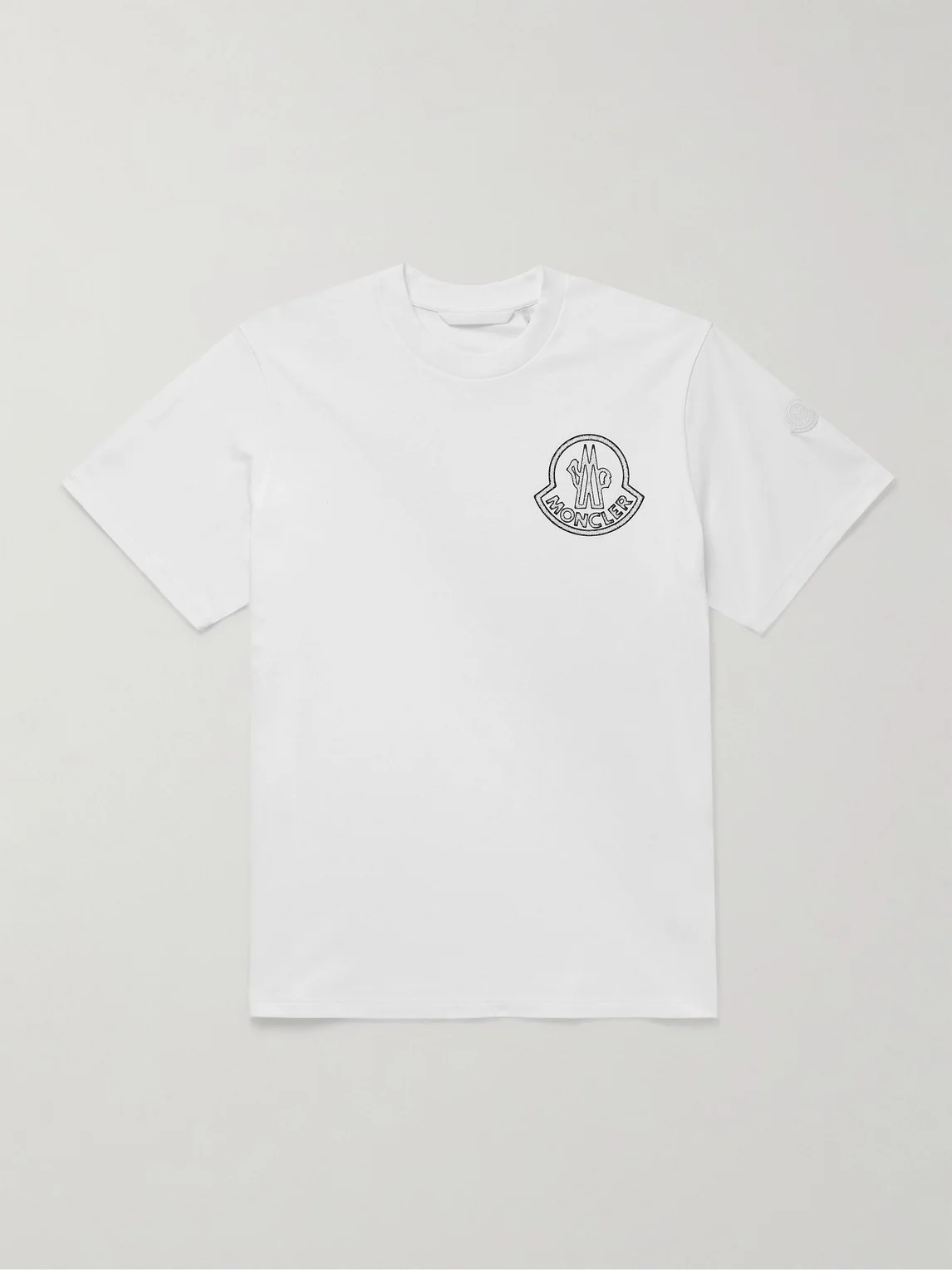 Logo-Print Appliquéd Cotton-Jersey T-Shirt - 1