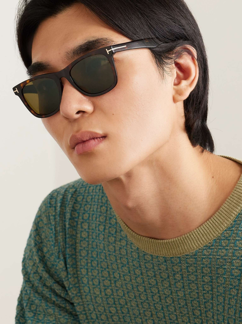 TOM FORD Kevyn Square-Frame Tortoiseshell Acetate Sunglasses outlook