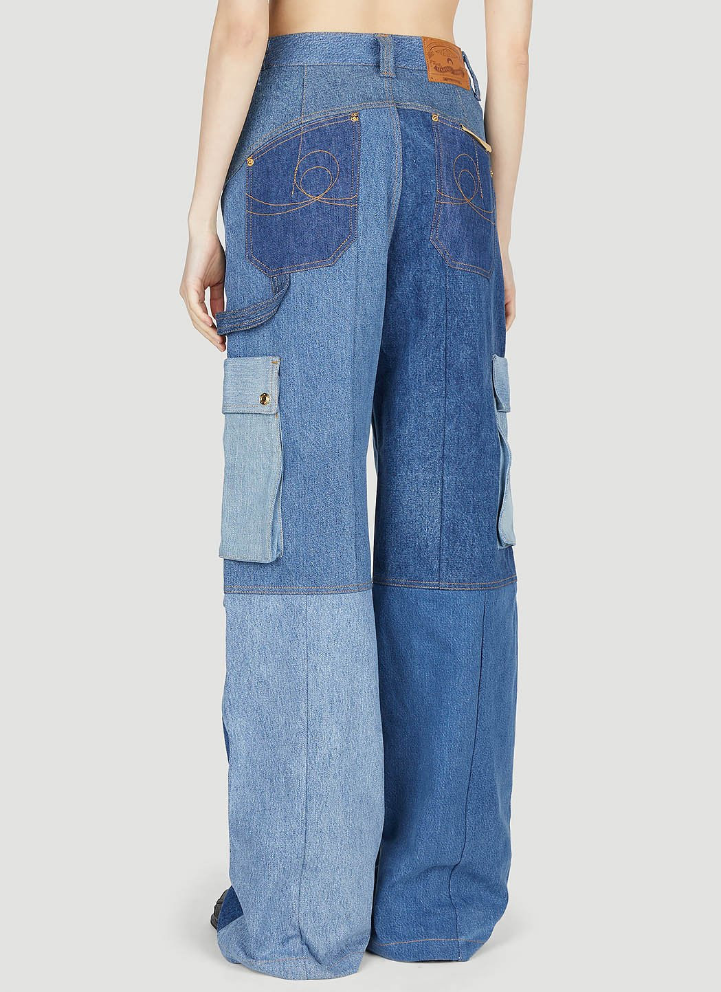 Marine Serre Women Panel Cargo Jeans - 4