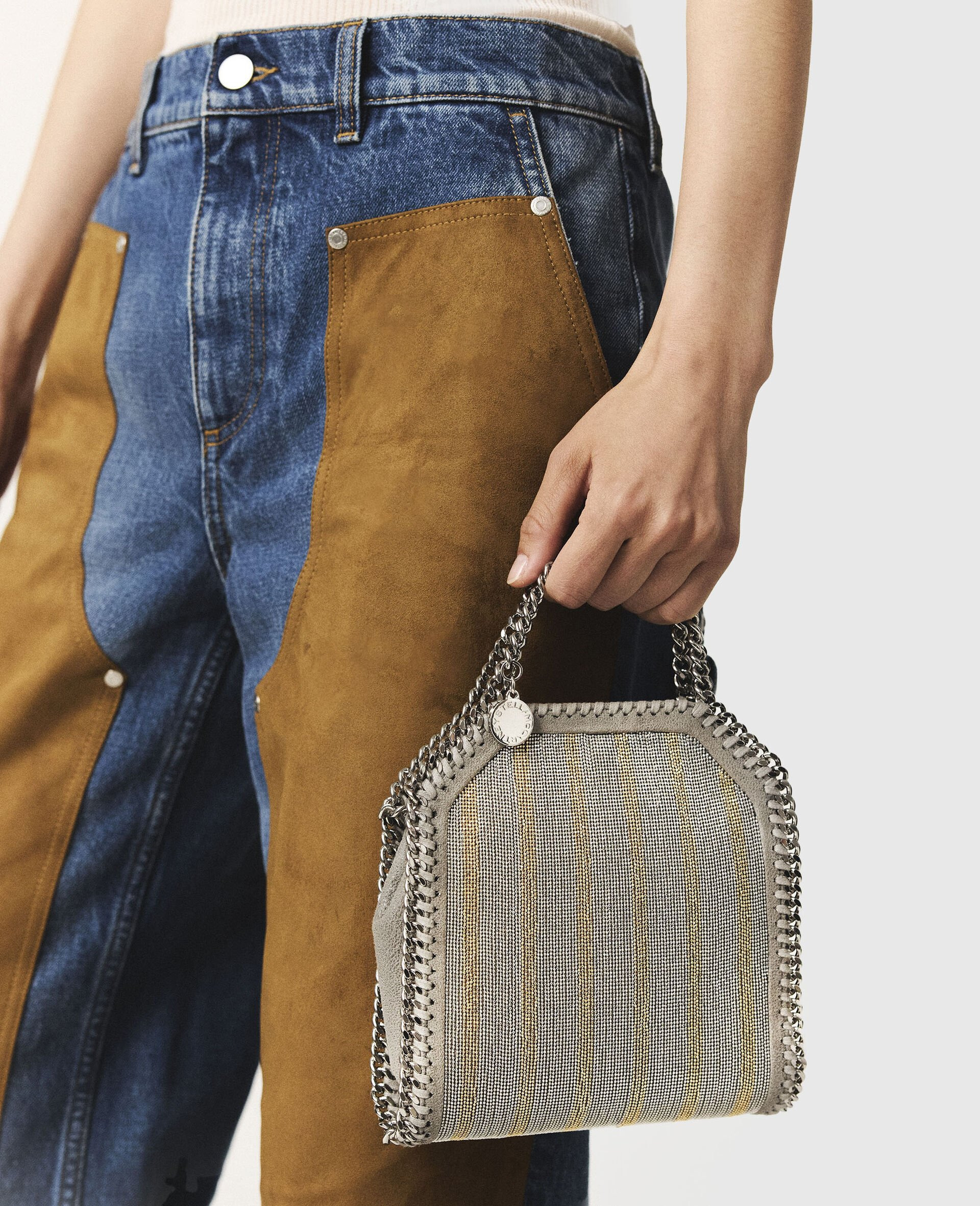 Limited-Edition Falabella Metallic Chain-Embroidered Tiny Tote Bag - 2