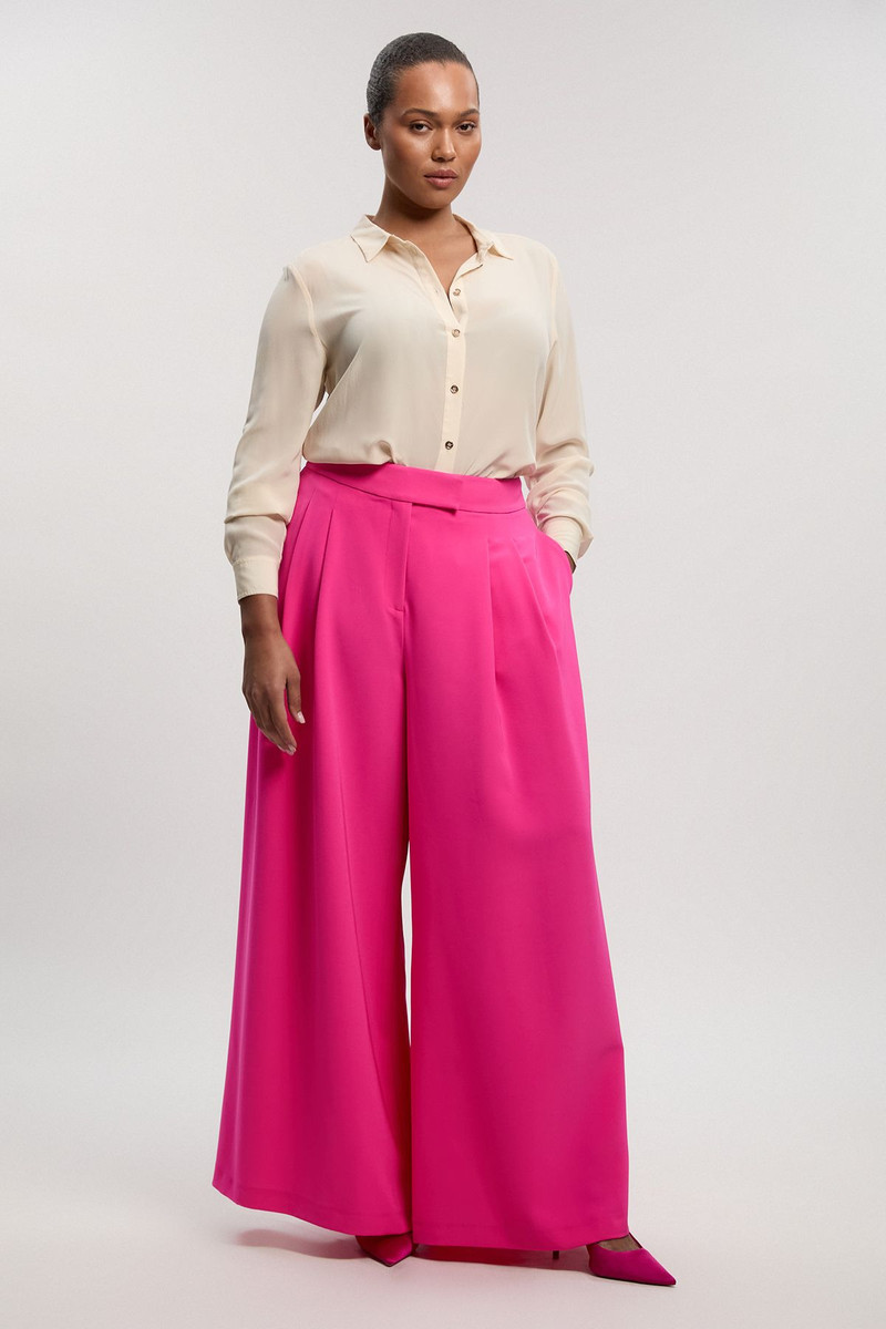 Plus Size Soft Tailored Wide Leg Trouser 1