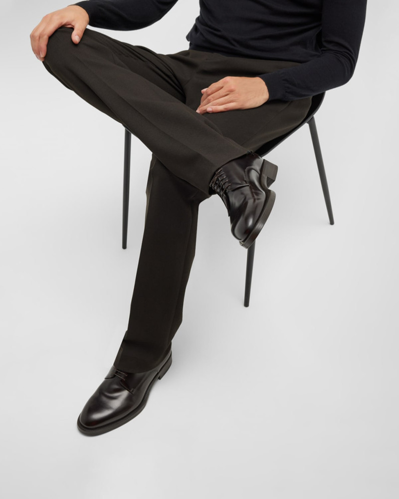 GIORGIO ARMANI Men's Leather Derby Shoes outlook