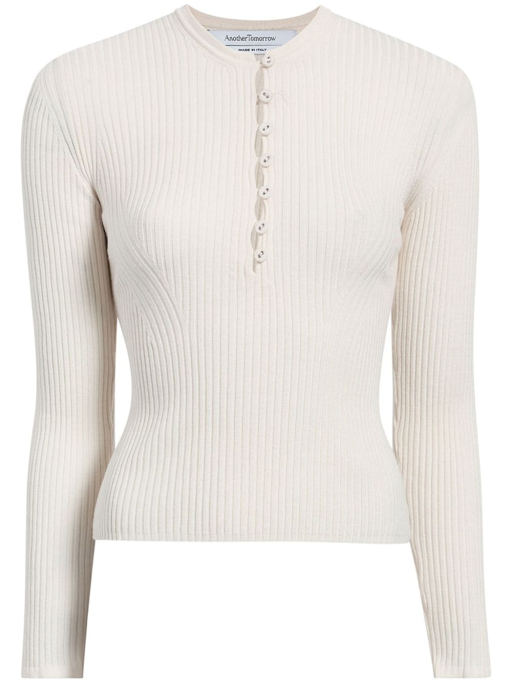 ribbed-knit wool jumper - 1