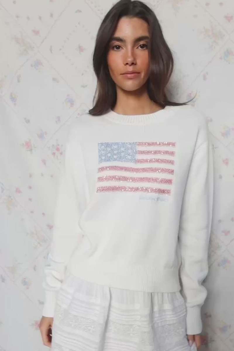 LoveShackFancy Ty Sparkle Americana Pullover outlook