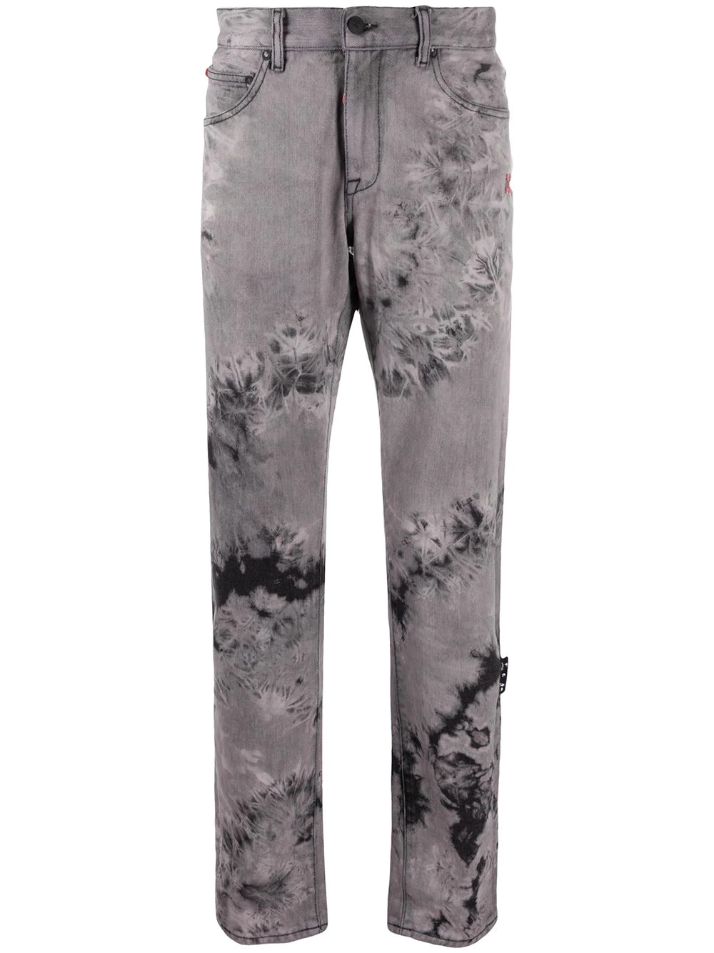  tie-dye straight-leg jeans - 1