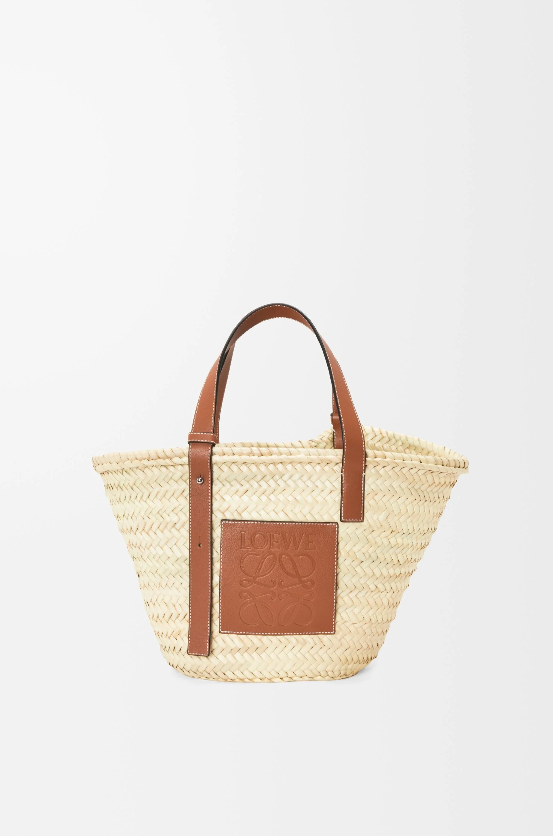 Basket bag in palm leaf and calfskin - 1