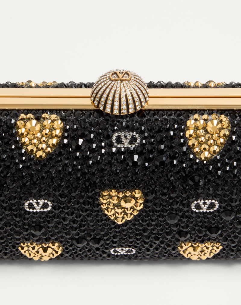 Valentino CARRY SECRETS MINAUDIERE WITH RHINESTONE COUR DE CŒUR MOTIF outlook