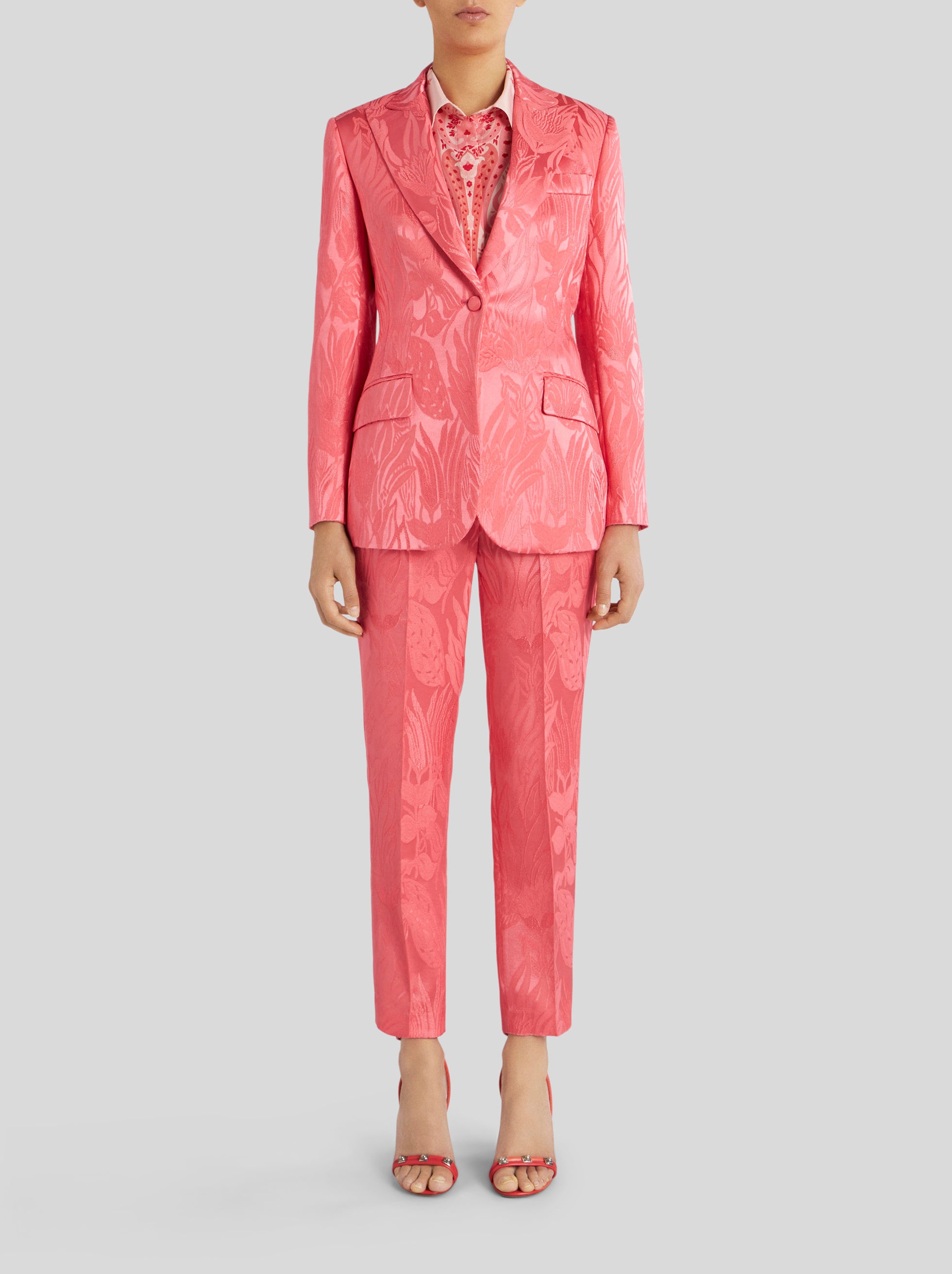 TAILORED JACQUARD FLOWER JACKET - 3