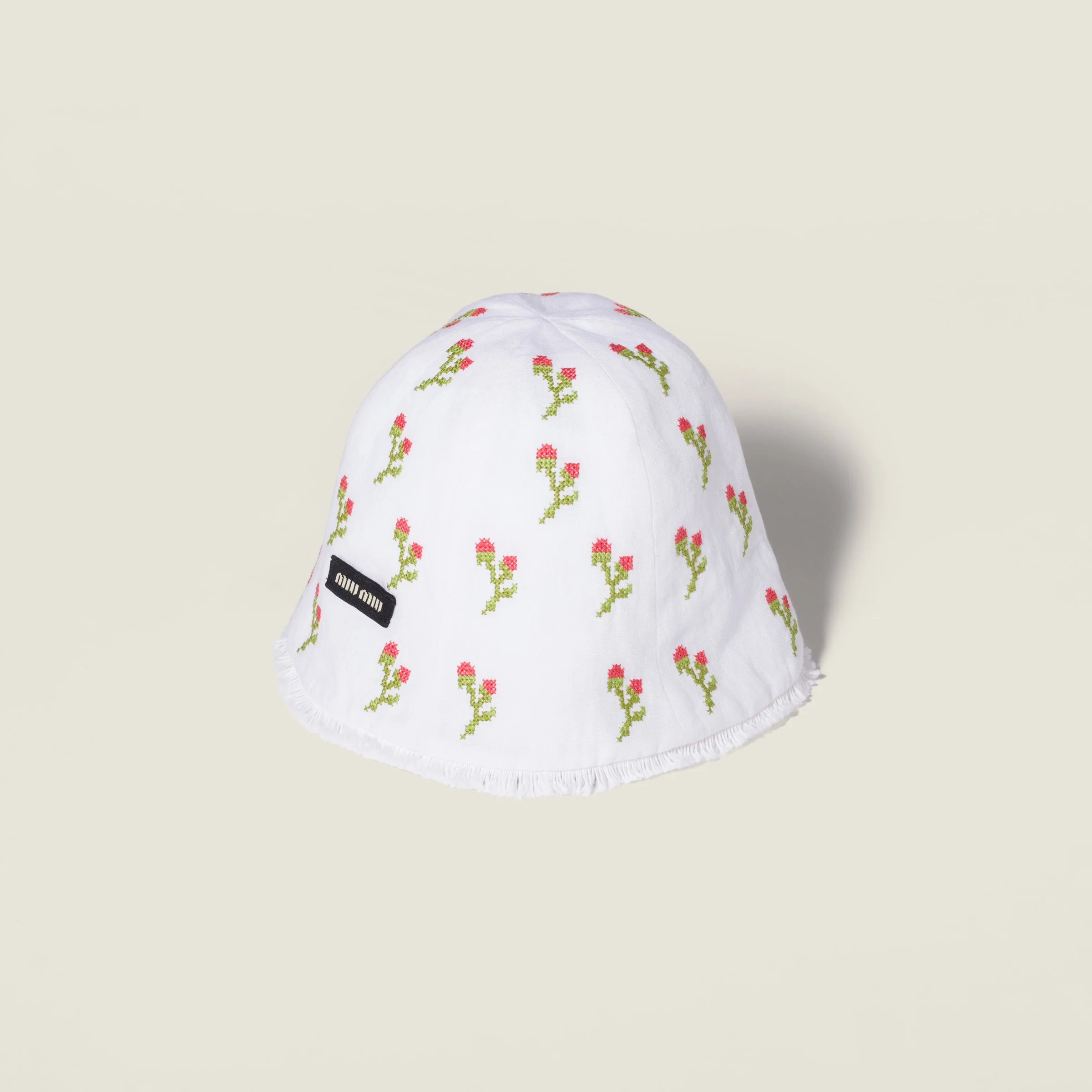 Embroidered beanie cap - 1