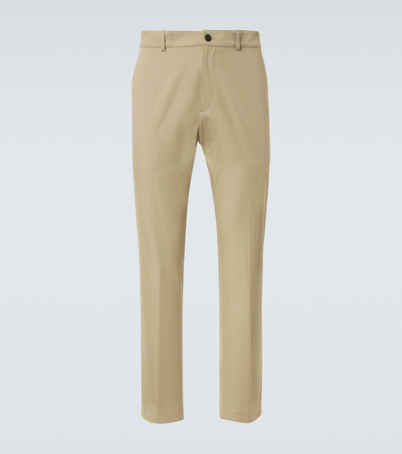 Cotton gabardine slim pants - 1