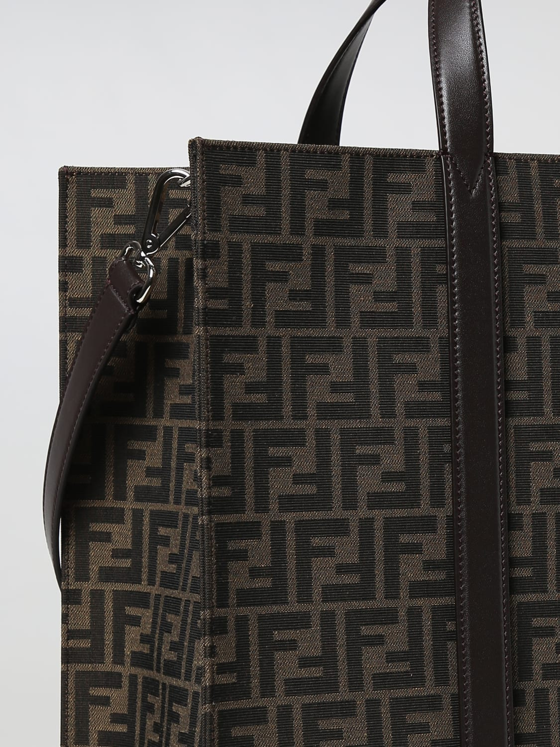 Fendi shopping bag in fabric with jacquard FF monogram - 3