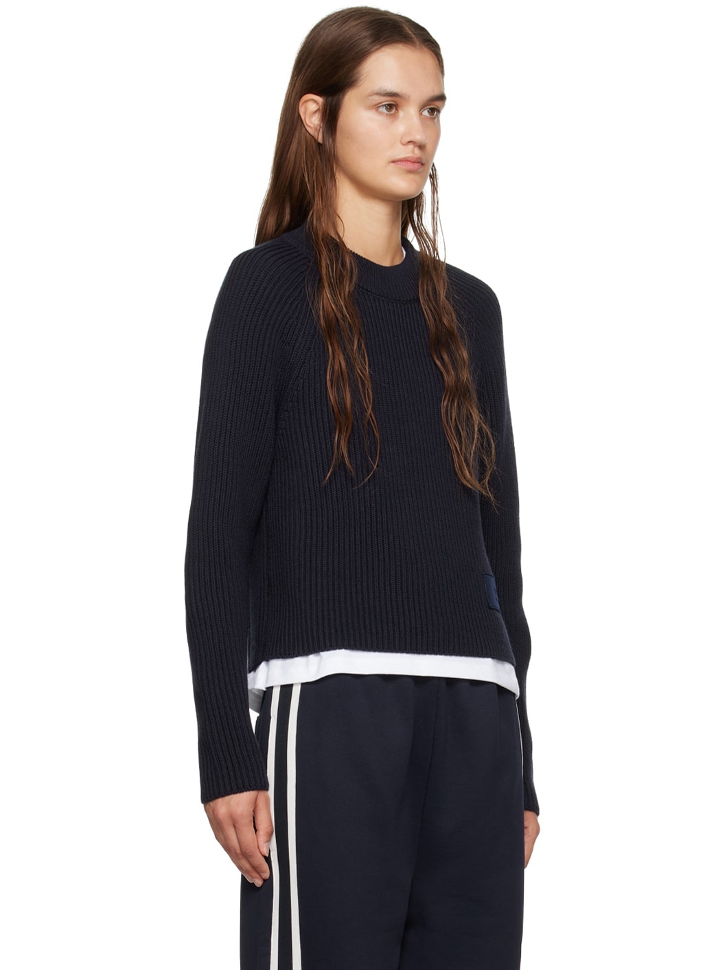 Navy Patch Sweater - 2