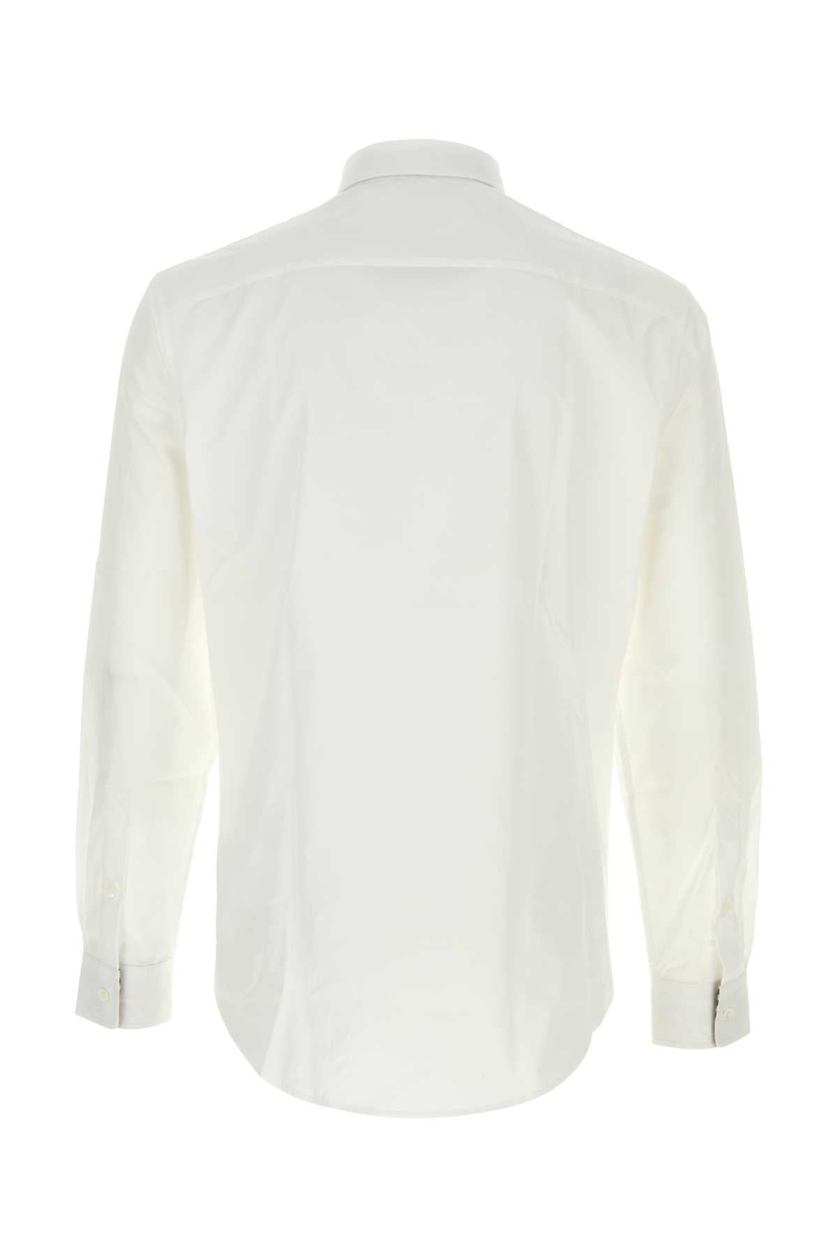 Burberry Men White Stretch Poplin Shirt - 2