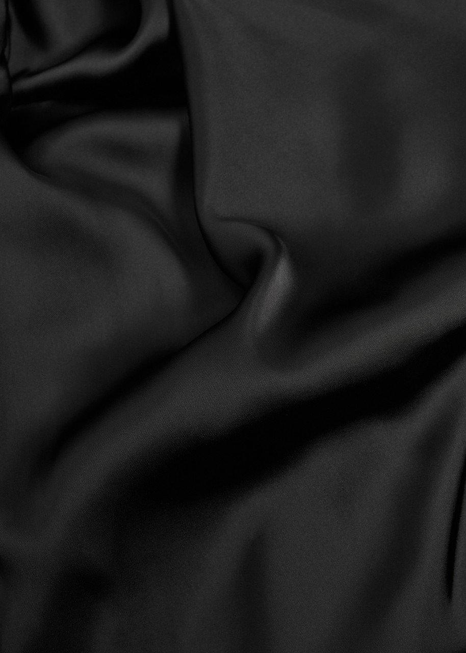 Norma Kamali Draped Satin Shirt Bodysuit - 5