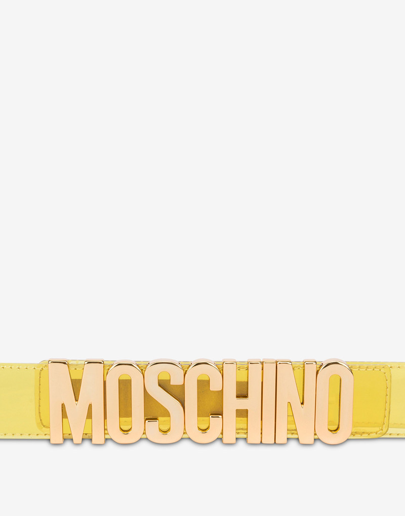 Moschino LETTERING LOGO TRANSPARENT BELT outlook