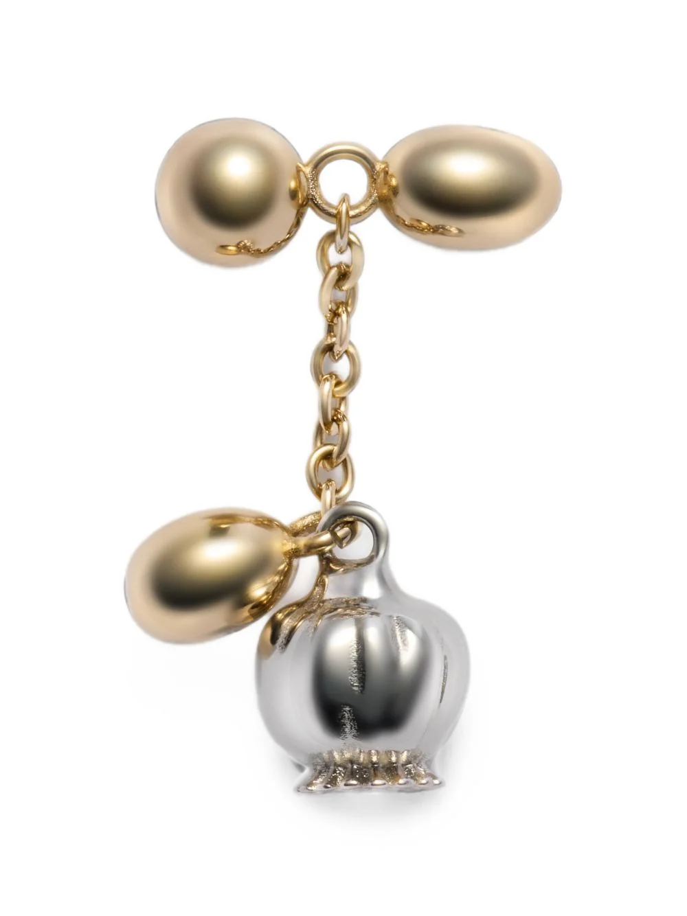 thistle buttonhole ornament in brass - 1