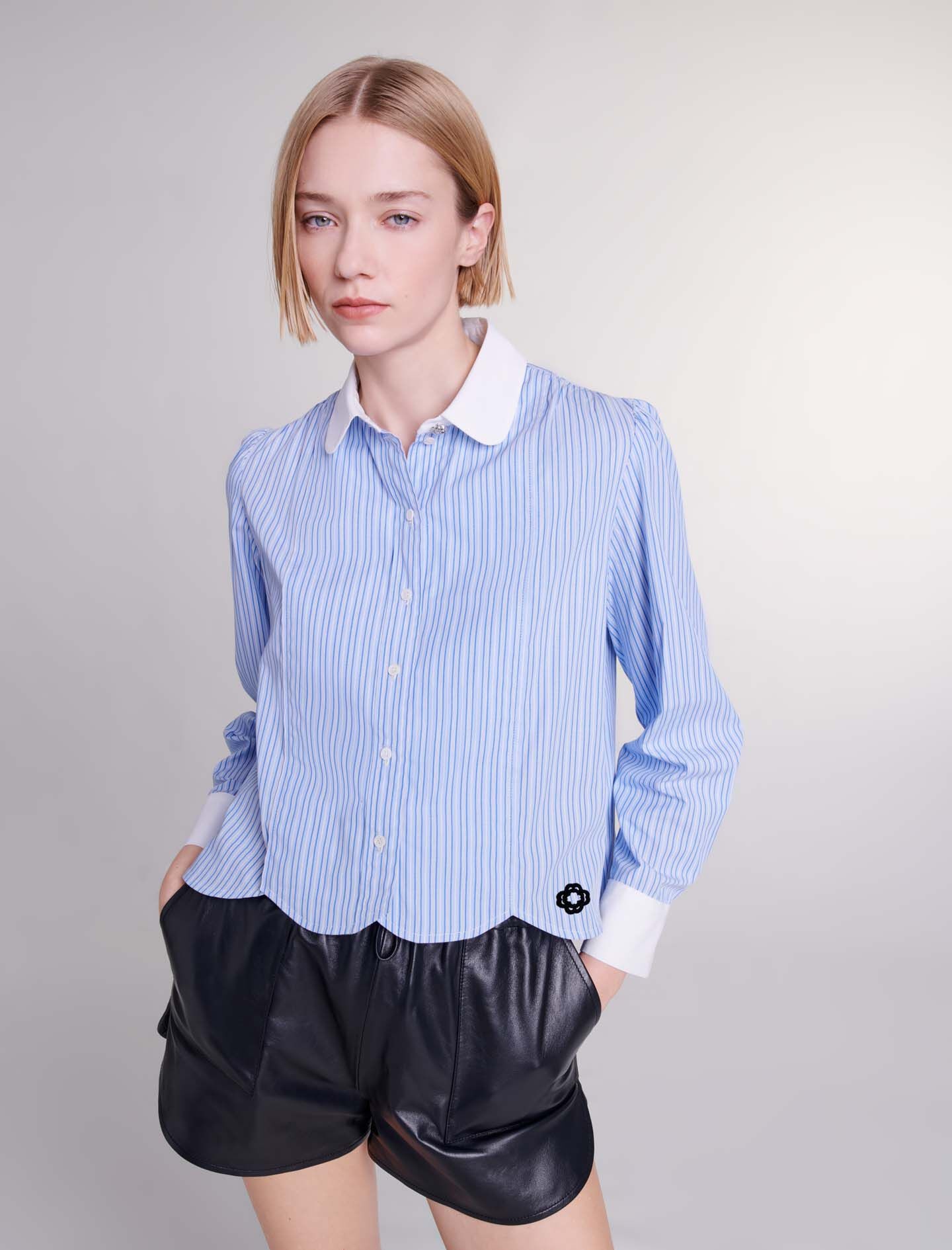 Contrast stripe shirt - 8