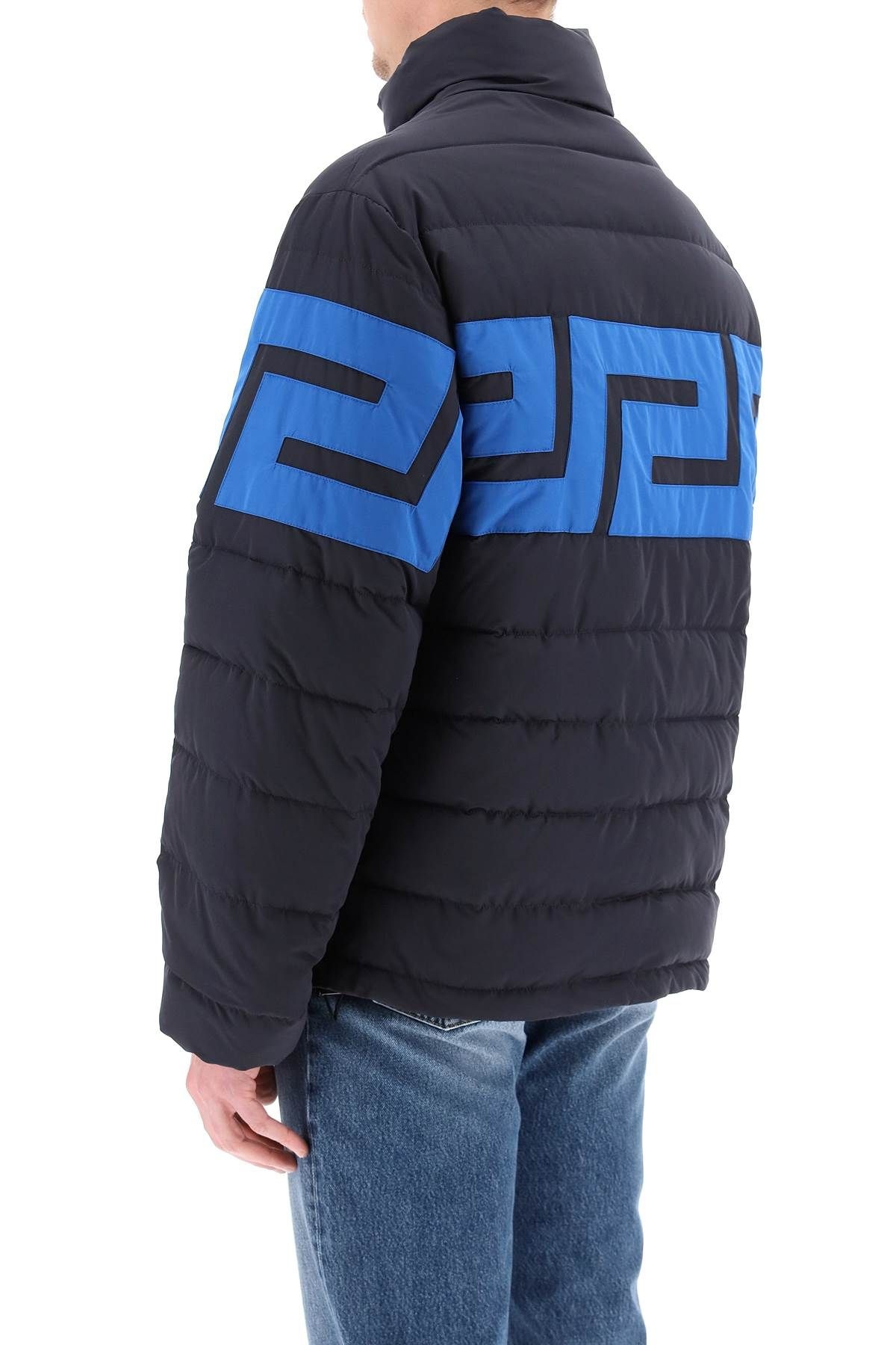 REVERSIBLE DOWN JACKET WITH GRECA MOTIF - 4