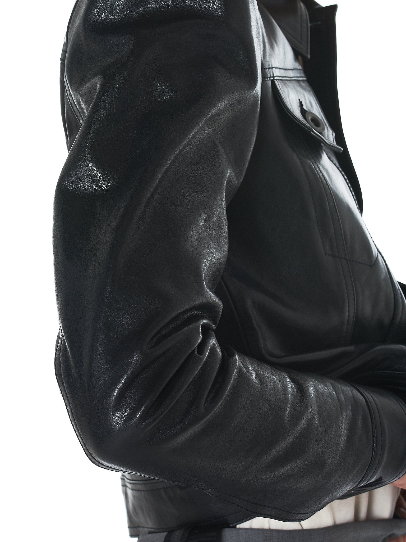 Boxy Leather Jacket - 4