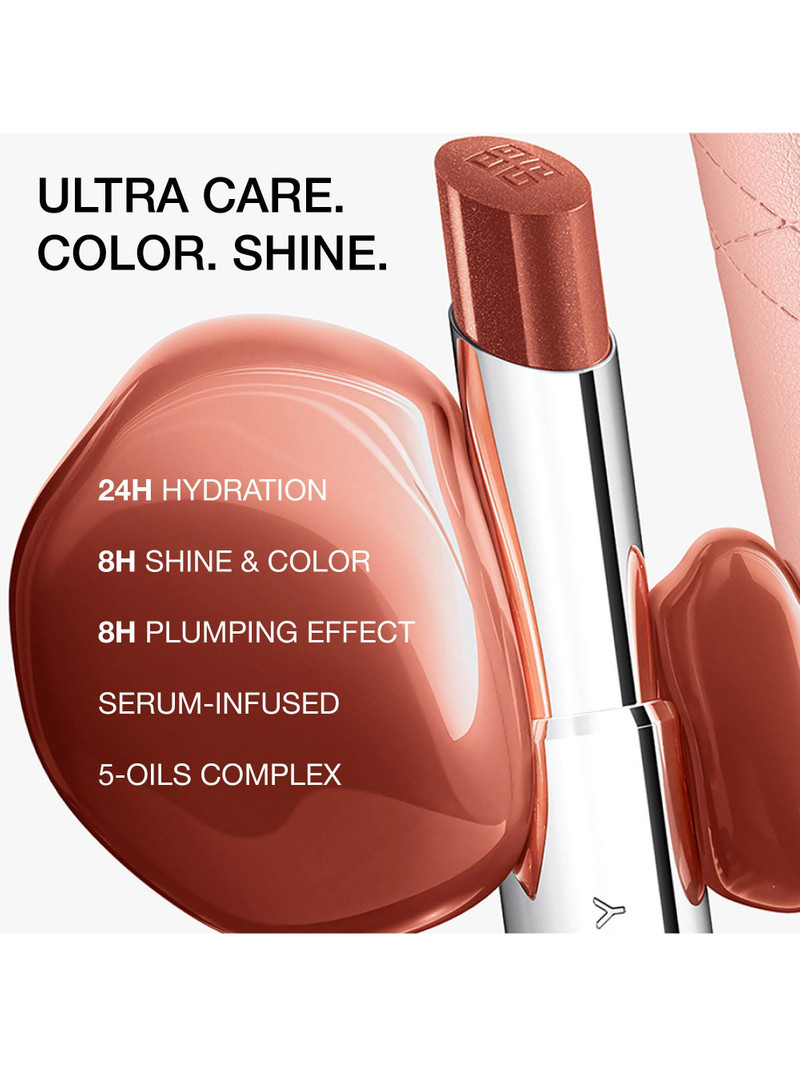 Women's Rose Perfecto Shine Serum Lip Oil Stick - Deep Red 3
