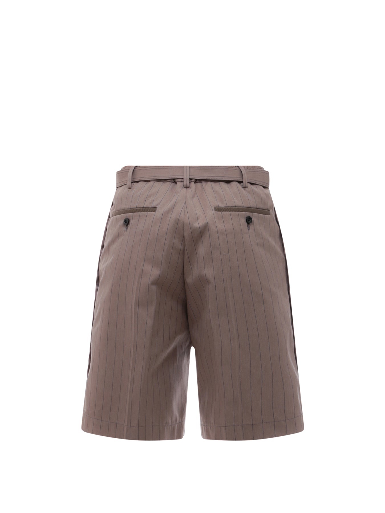 Cotton bermuda shorts with belt - 2