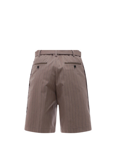 sacai Cotton bermuda shorts with belt outlook