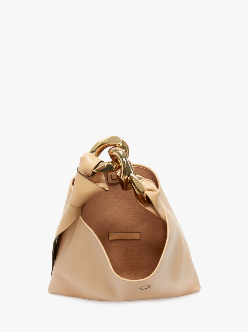 SMALL CHAIN HOBO - LEATHER SHOULDER BAG - 3