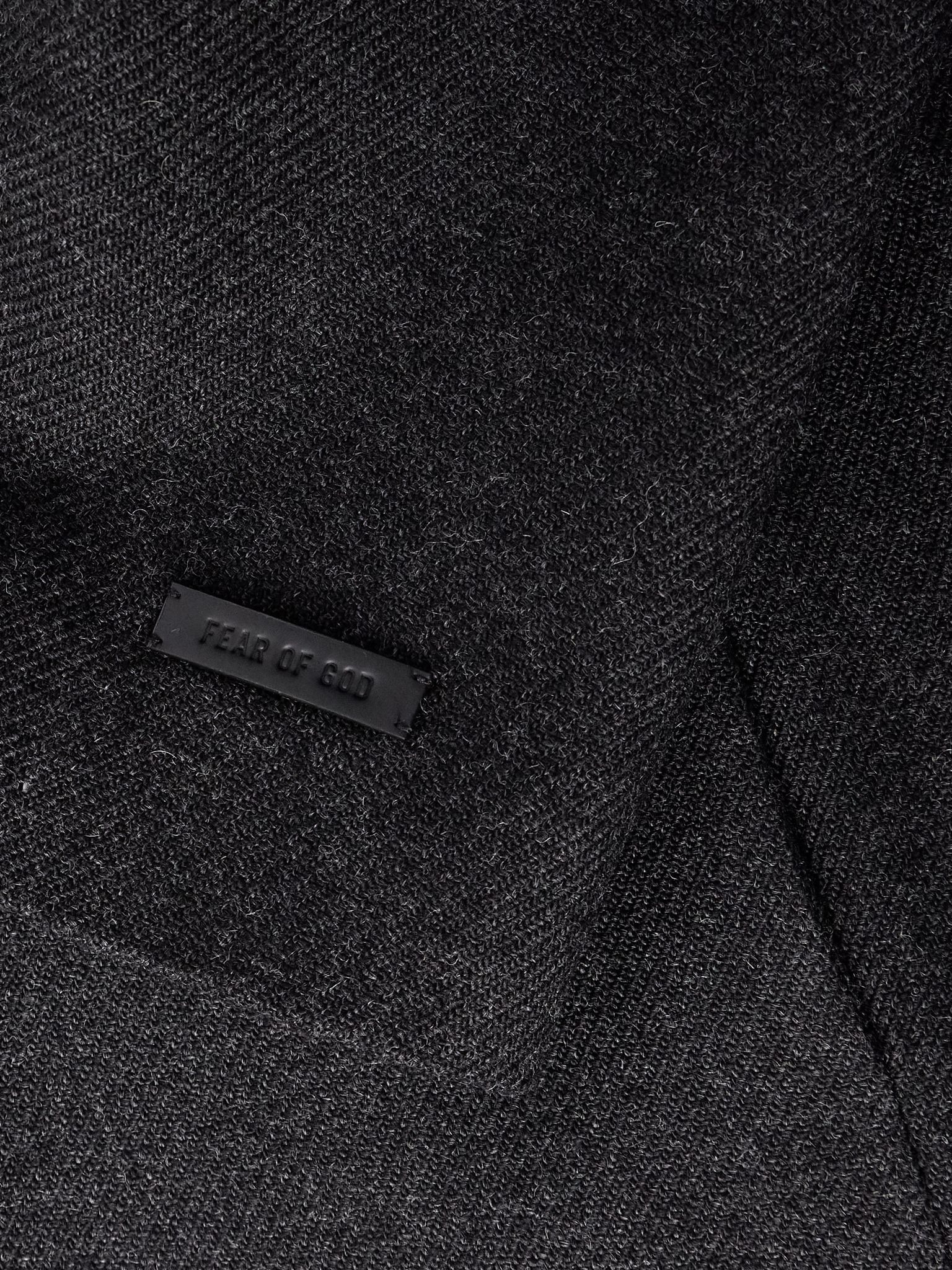 Double-Breasted Virgin Wool Coat Black - 6