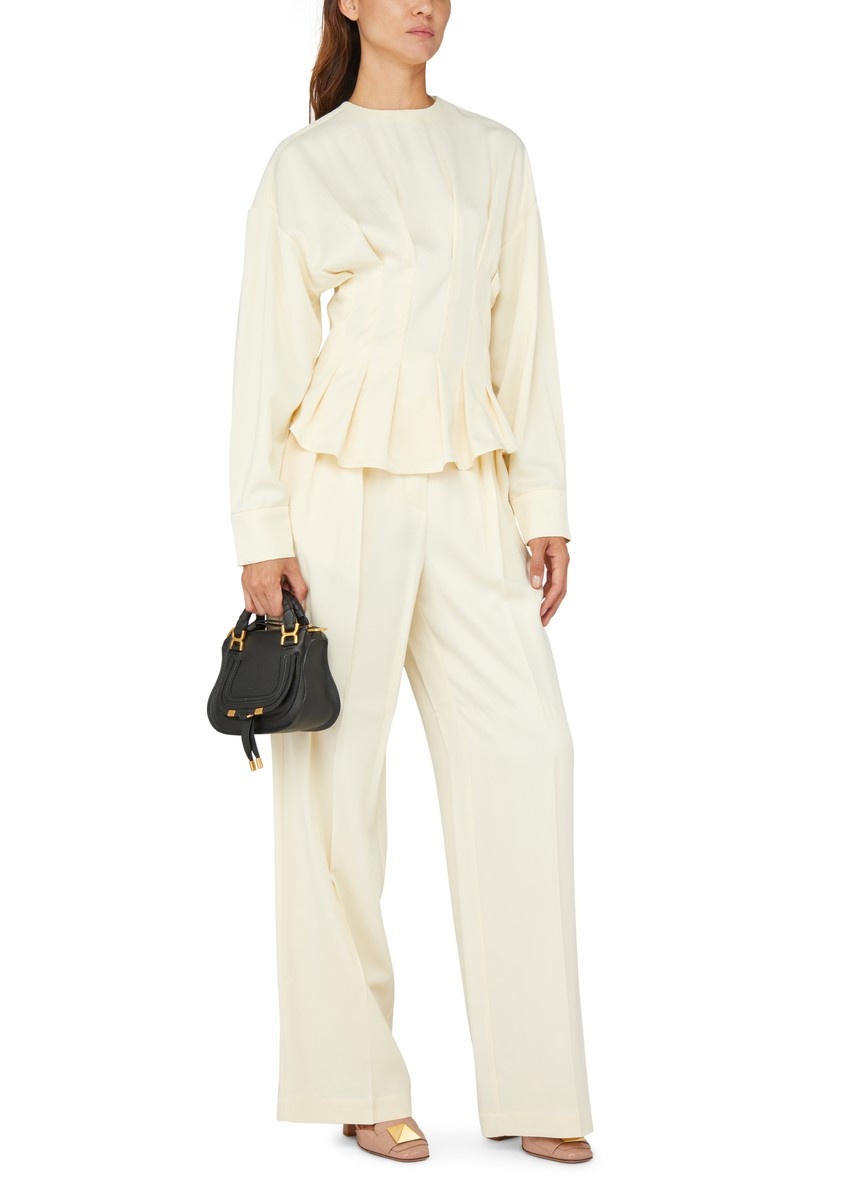 Wide leg tailored trousers - 6