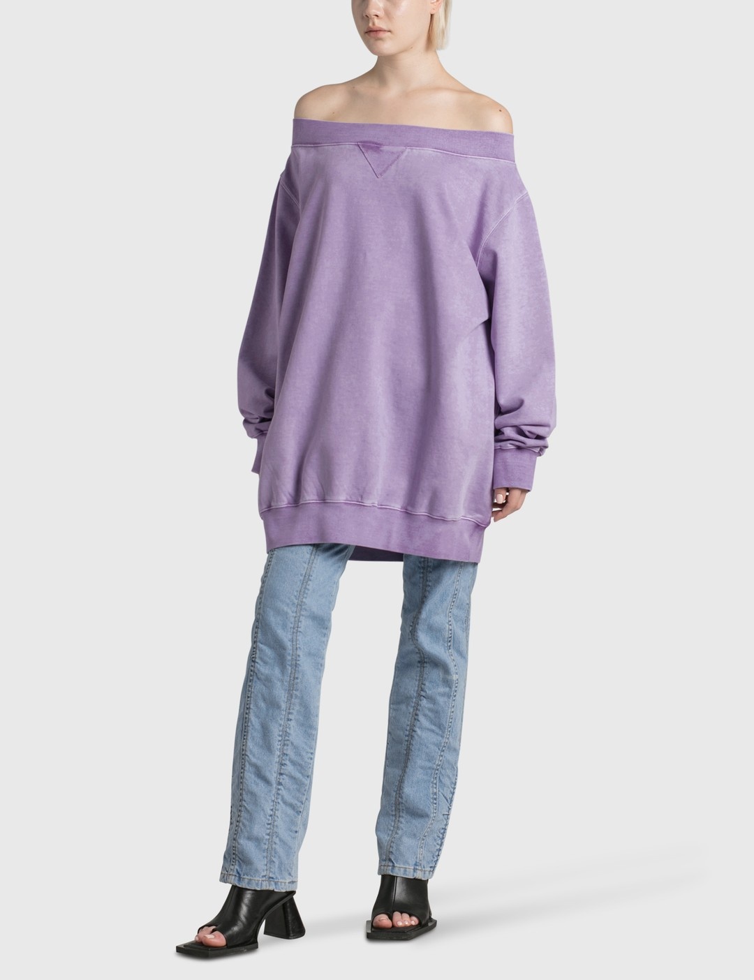 PURPLE OFF SHOULDER SWEATSHIRT - 4