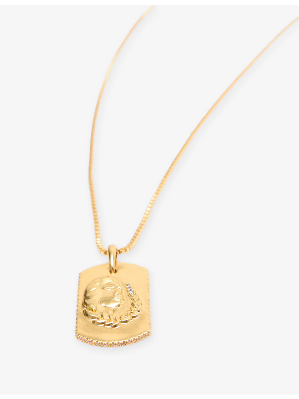 Zodiac-Plaque Metal Necklace - 2