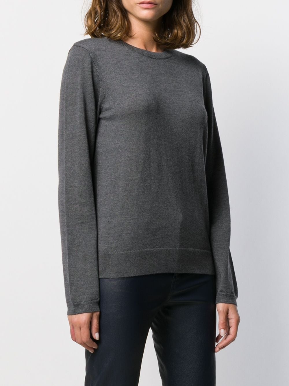 fine-knit boat-neck jumper  - 3