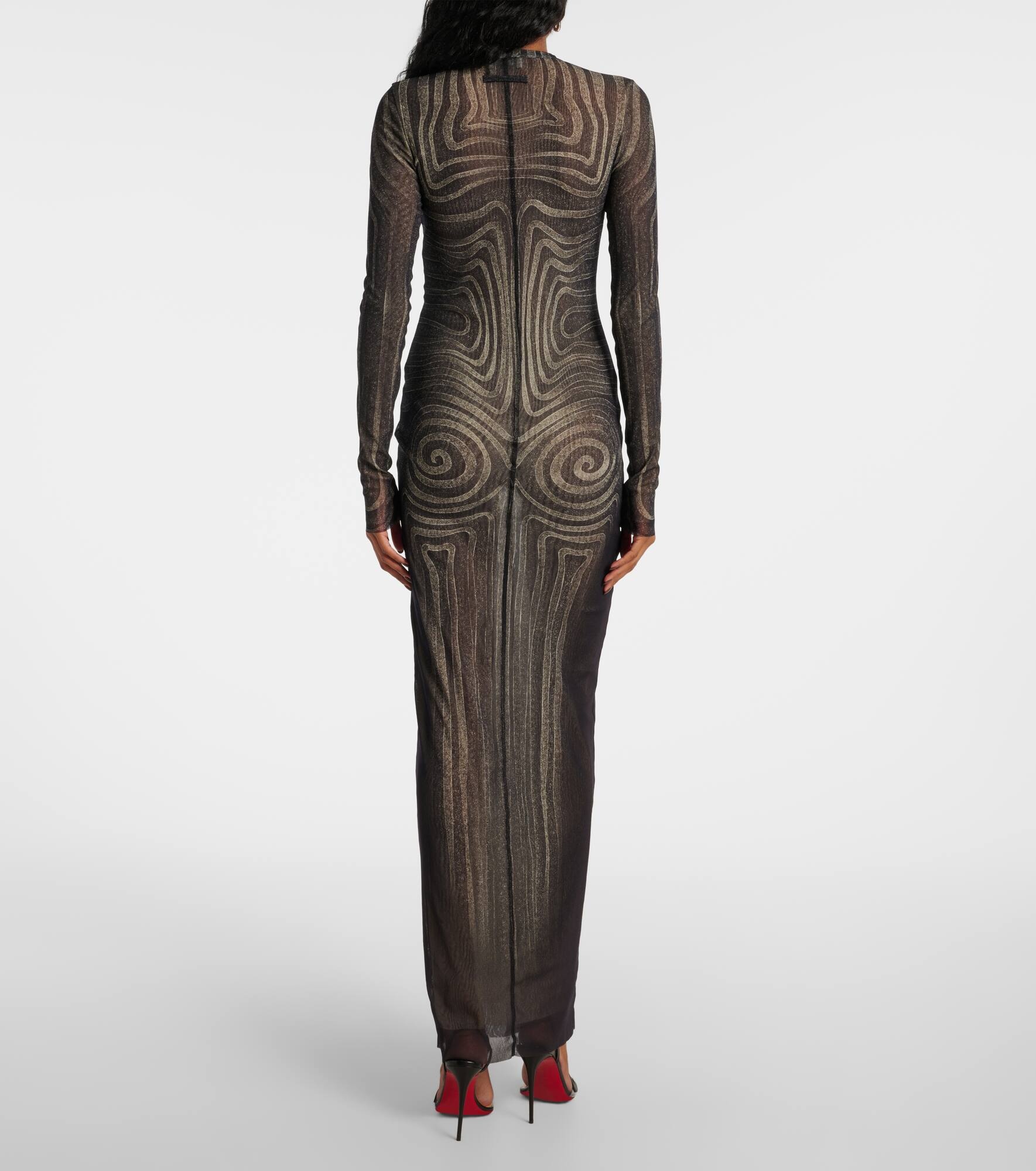 Spiral mesh maxi dress - 3