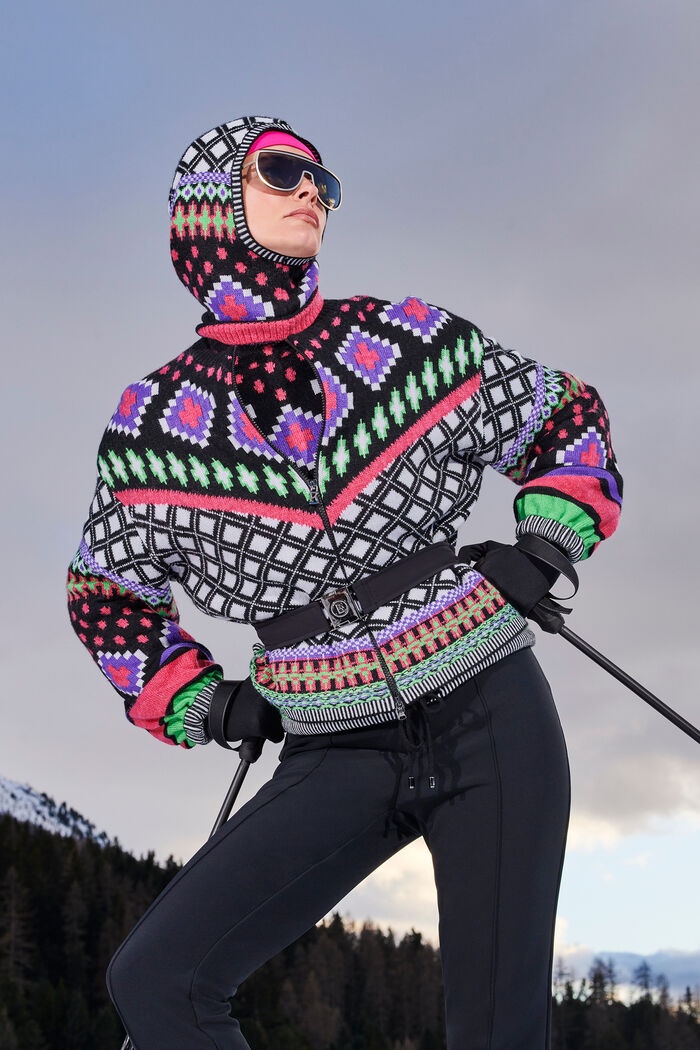 Najla Knitted pullover in Black/Pink - 6
