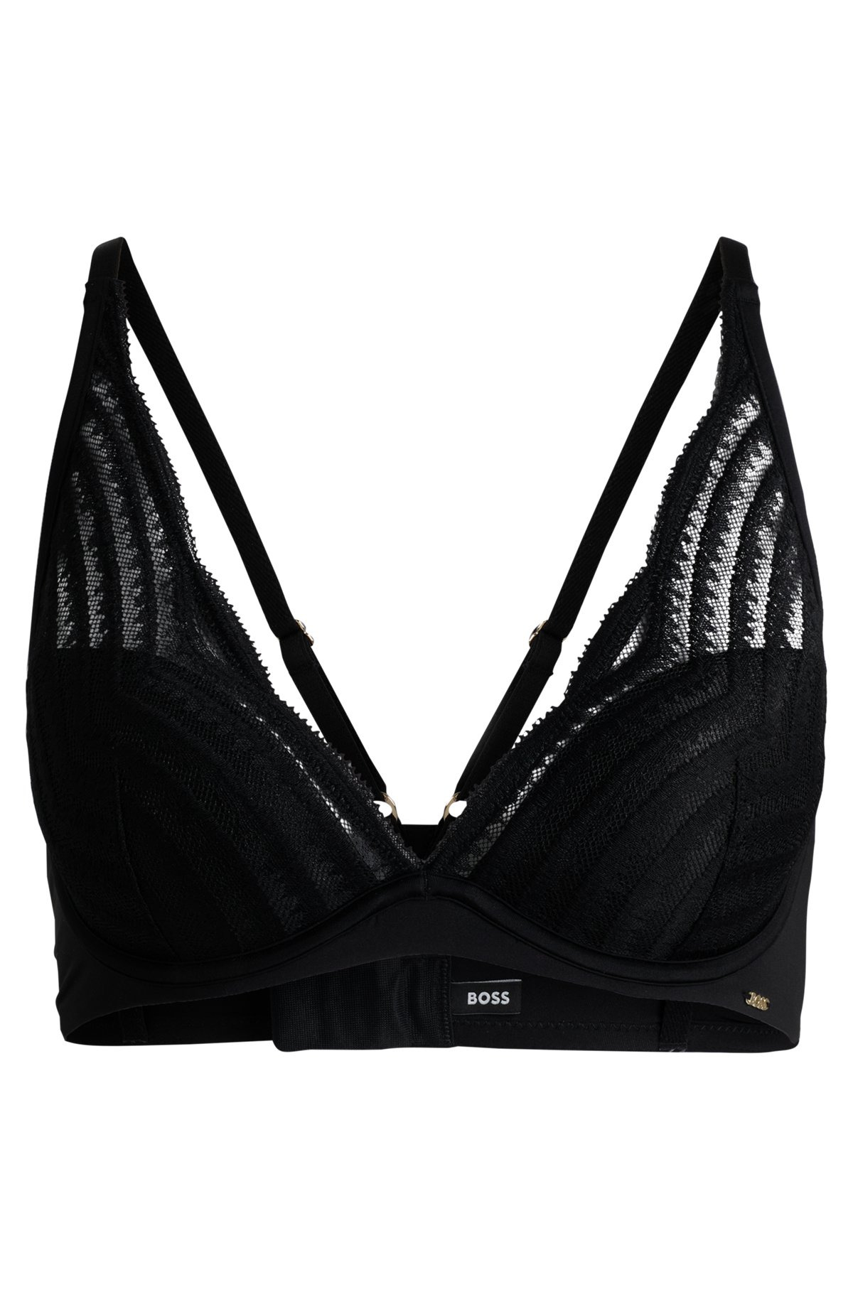 UNDERWIRED BRA WITH PADDED CUPS AND LACE DETAILING - 1