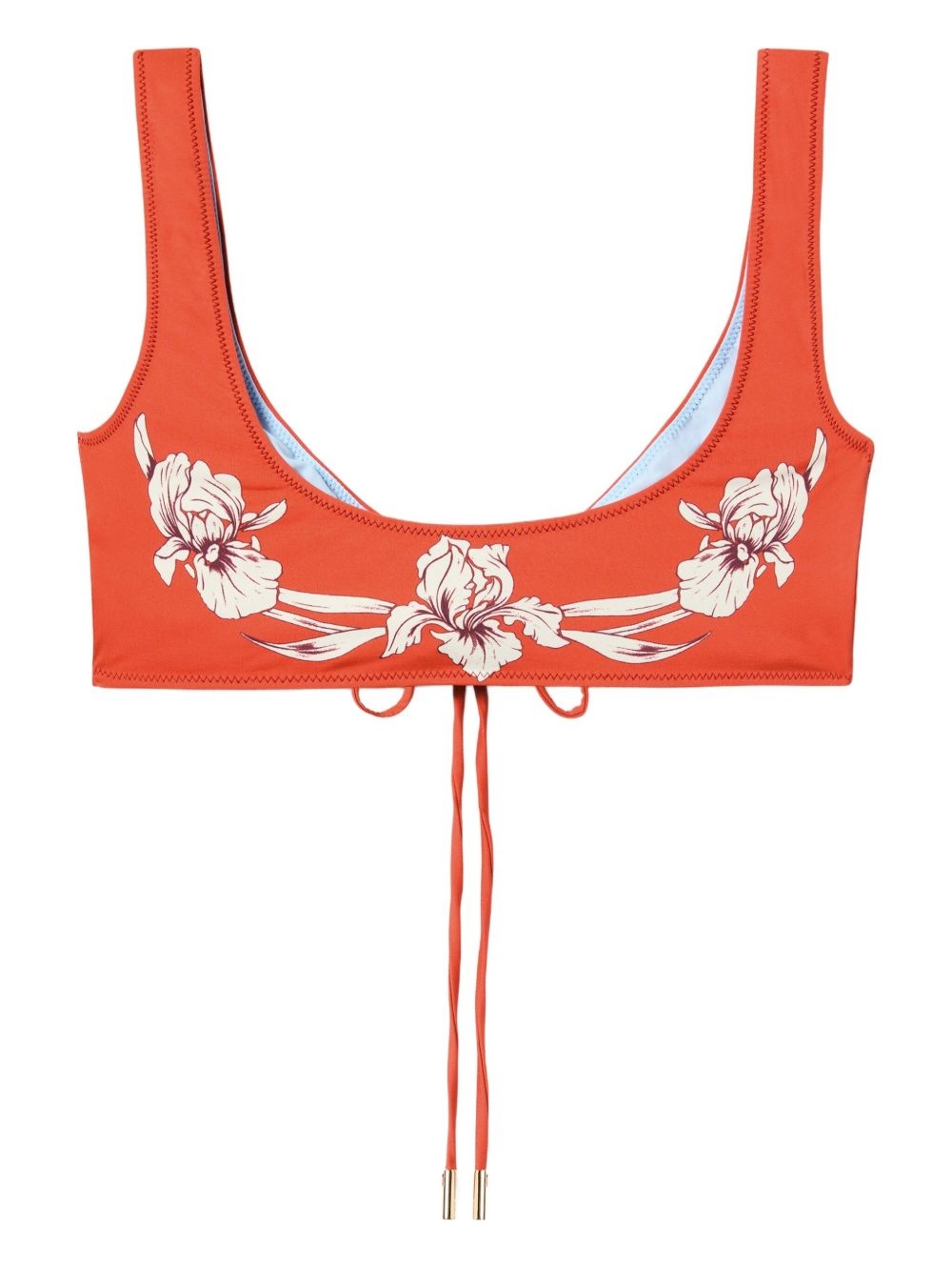 floral-print bikini top - 5