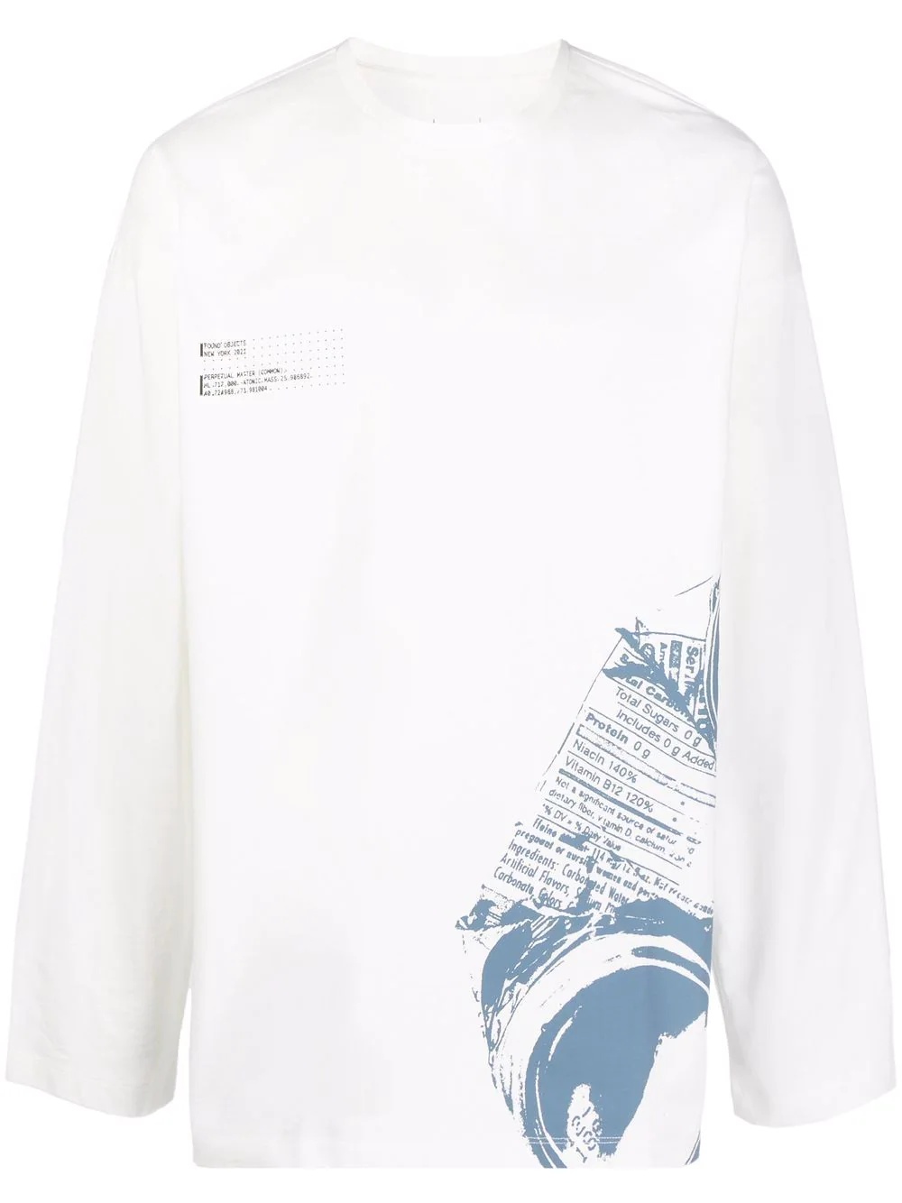 graphic print long-sleeve top - 1