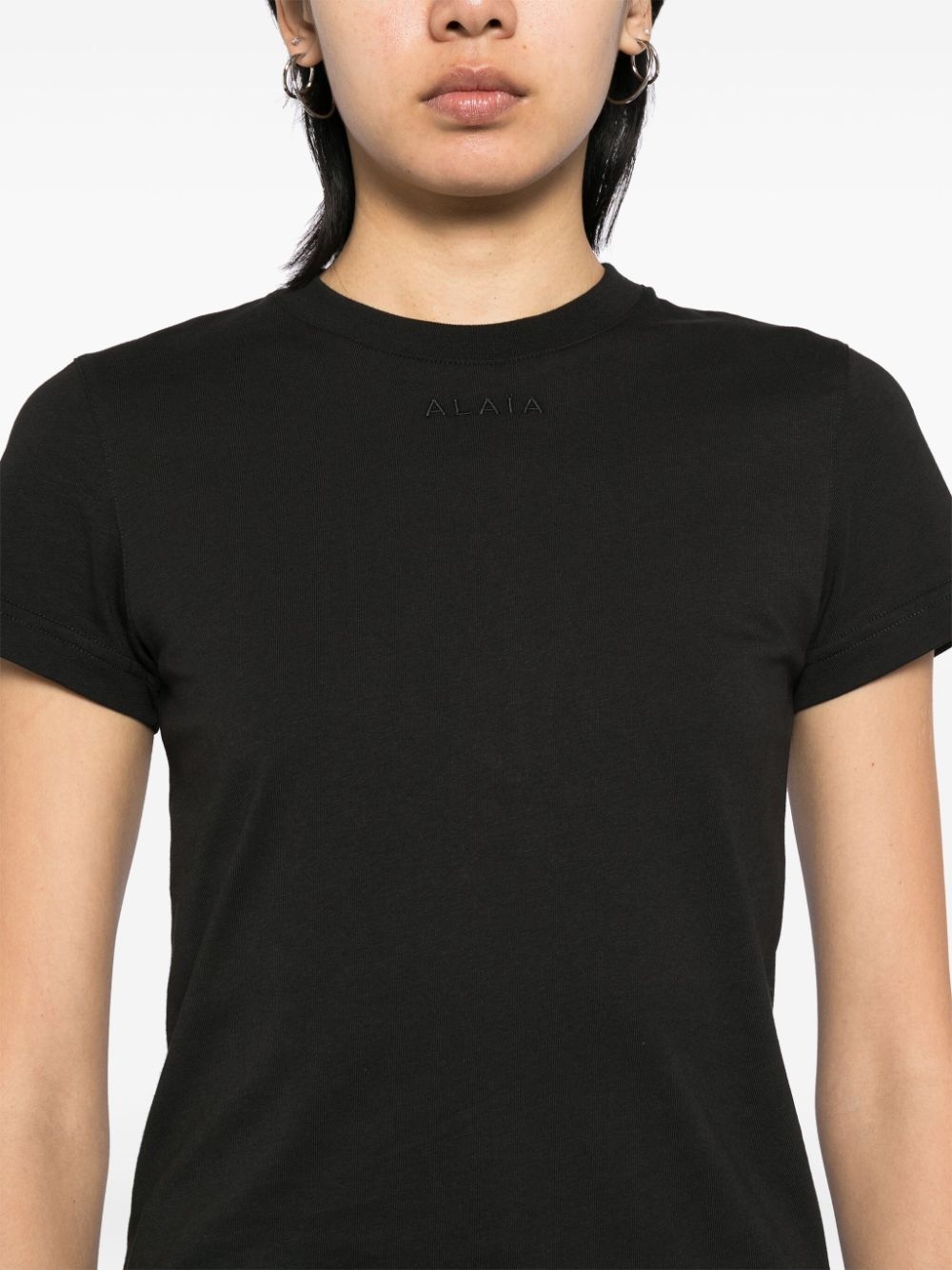 embroidered logo T-shirt - 5