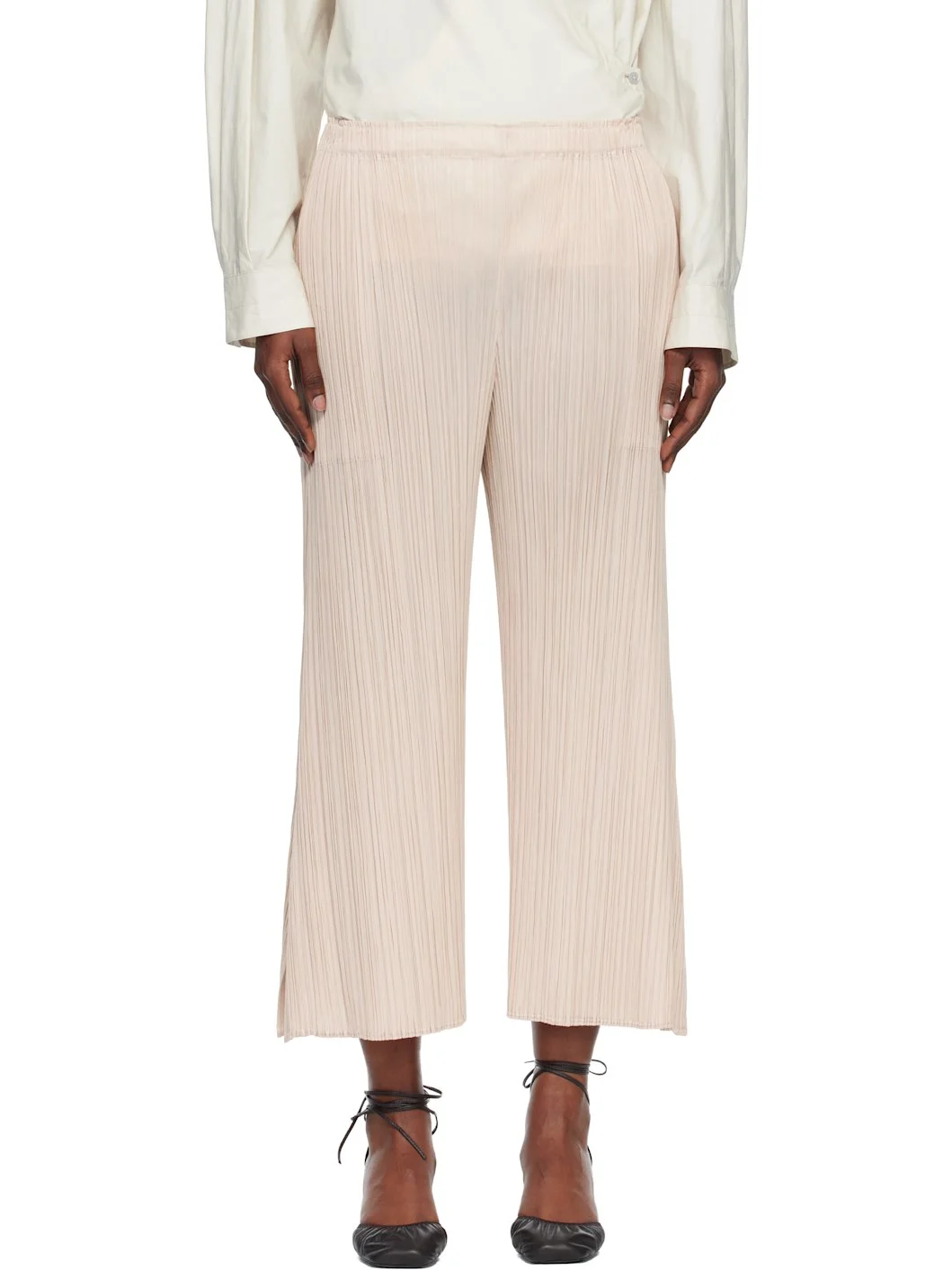 Beige Monthly Color July Trousers - 1