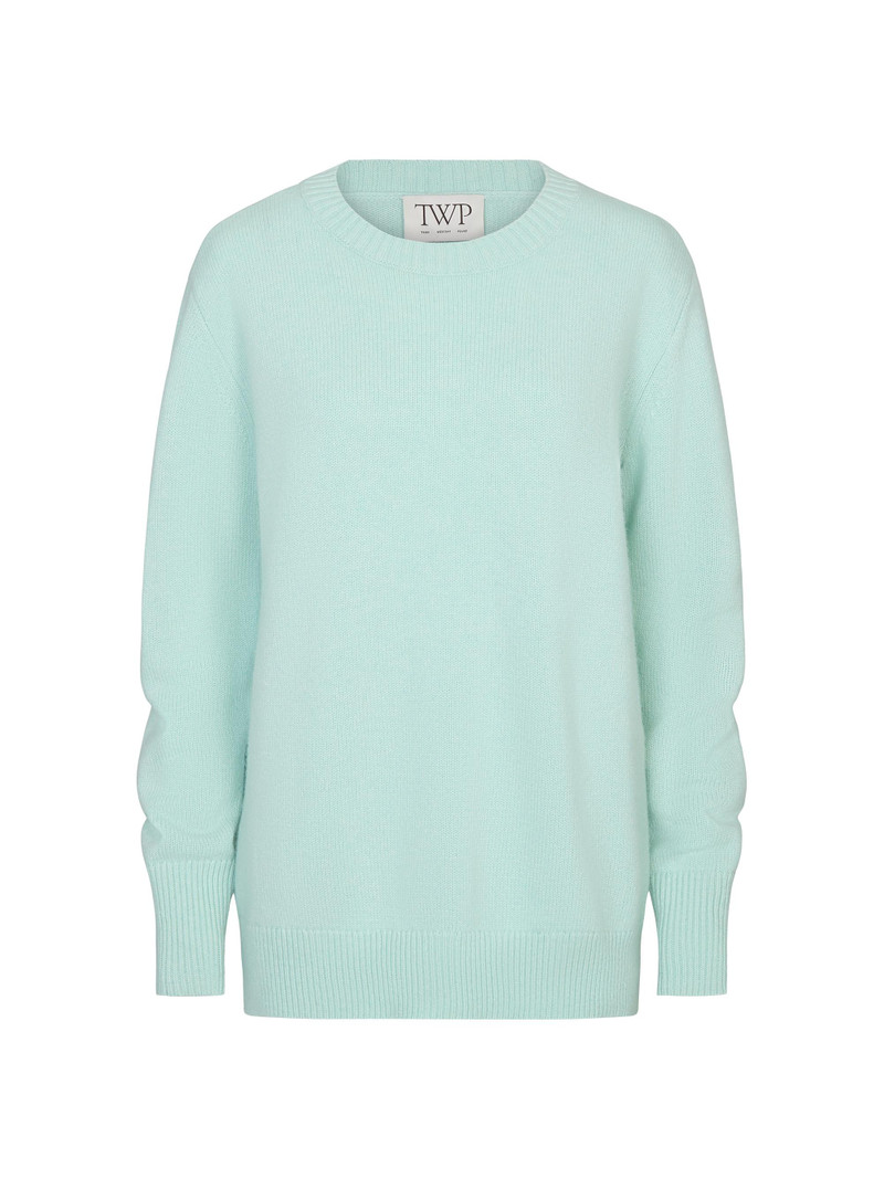 Women's Boy Cashmere Crewneck Sweater - Pale Aqua 1