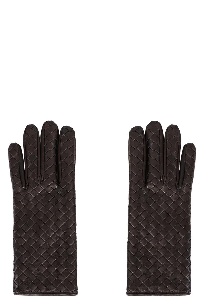 Bottega Veneta Woven Leather Gloves - 1