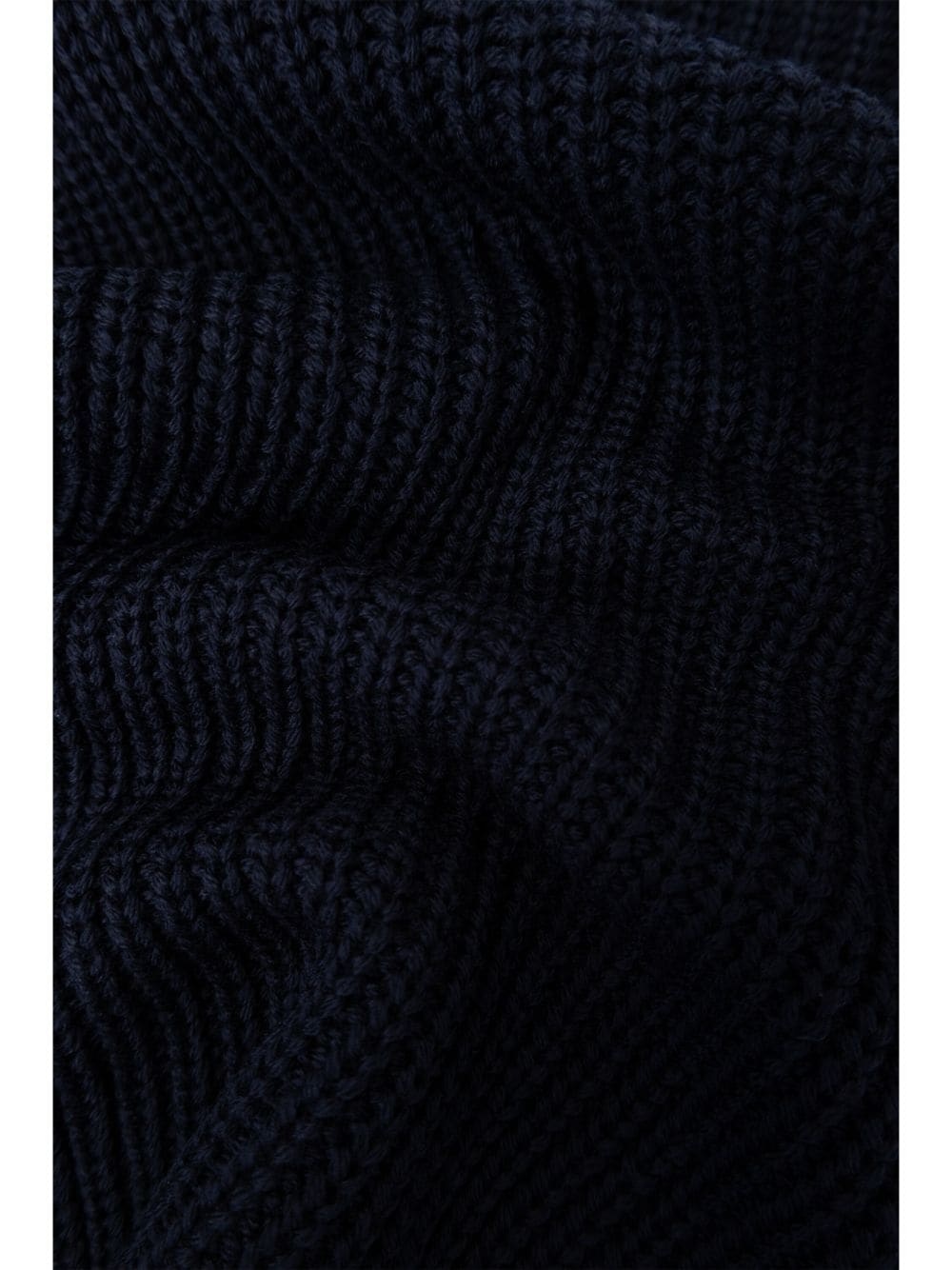 logo-patch knitted scarf - 4