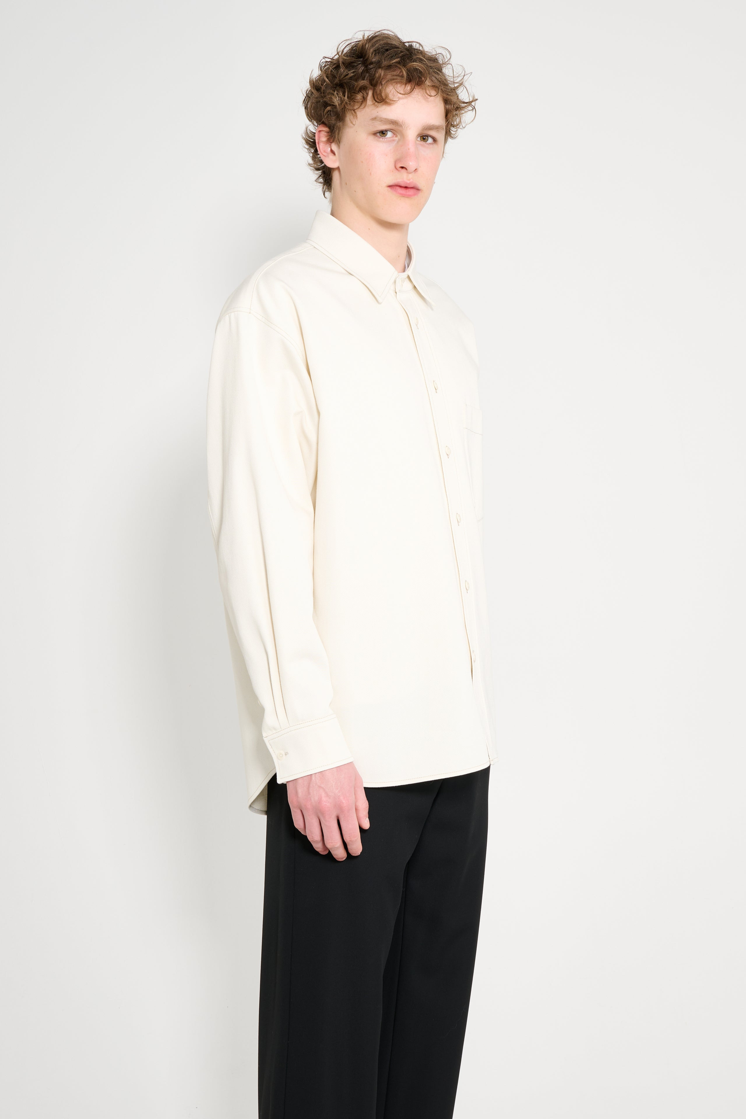 LEMAIRE BIG SHIRT CREAMY WHITE - 4