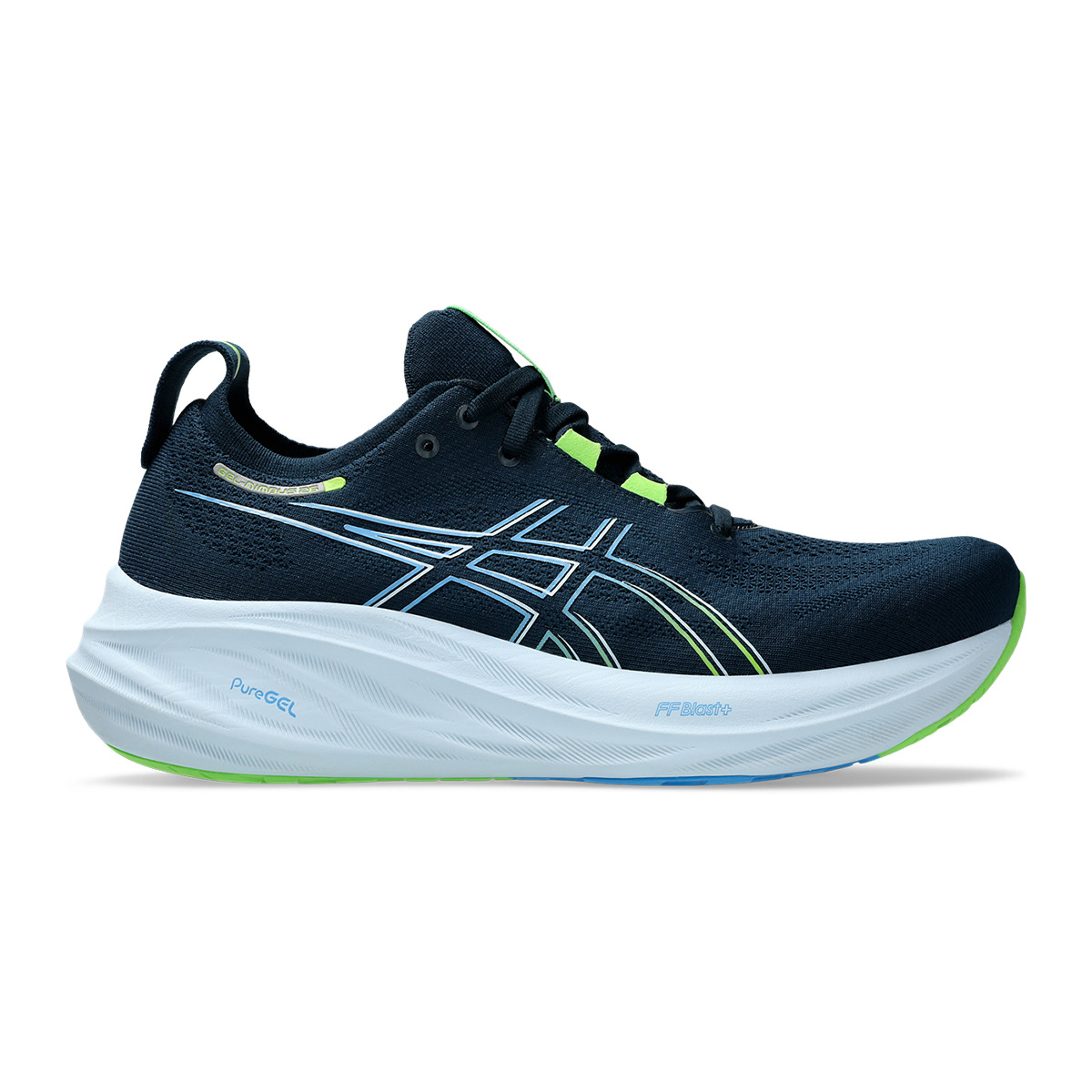 Asics Gel Nimbus 26 - French Blue - Electric Lime - 1