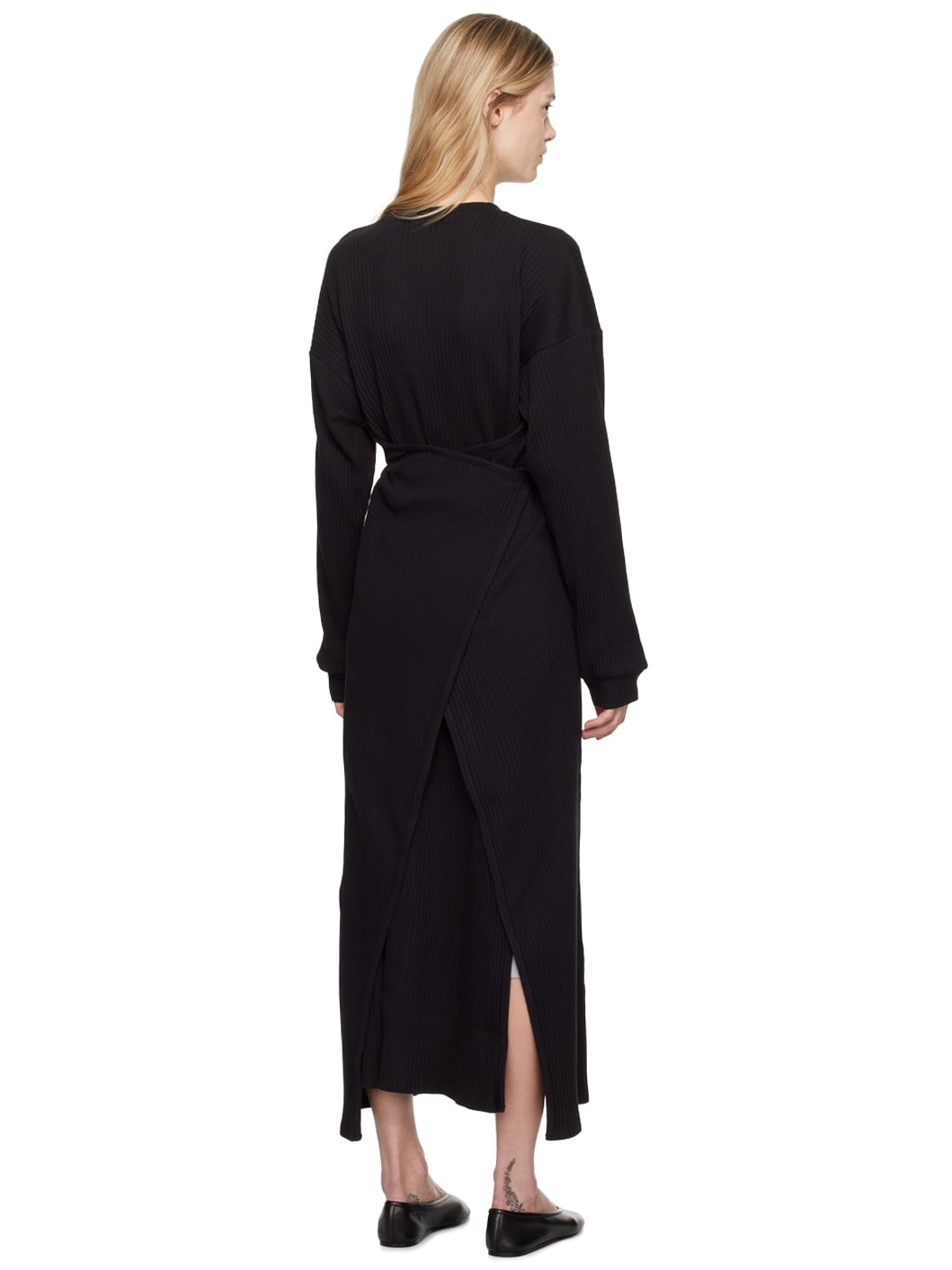 Black Shaw Kaftan Midi Dress - 3