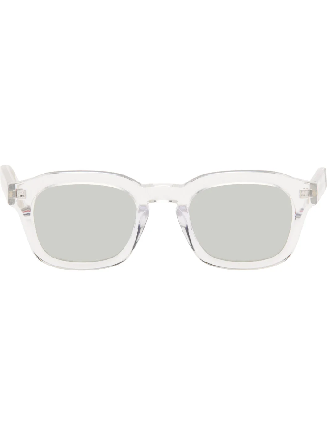 Transparent Acetate Rectangular Sunglasses - 1